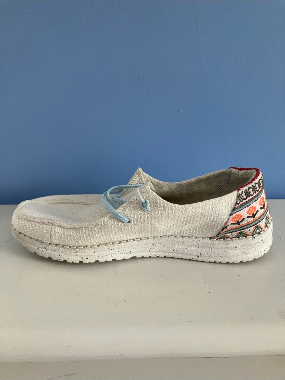 Hey Dude - Women’s Wendy White Aztec Shoes - 8 - Picture 10 of 10